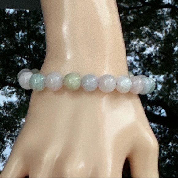 10mm Natural Morganite Beaded Bracelet with a stretchable wire - Picture 7 of 17